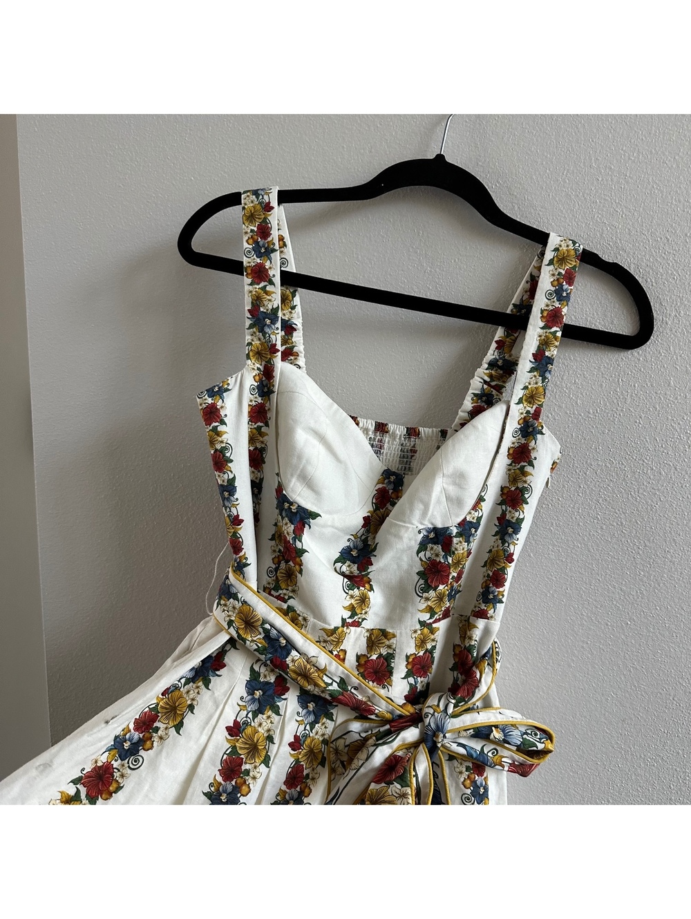 FARM Rio off-white tropi belted mini dress Size Small - Picture 3 of 7